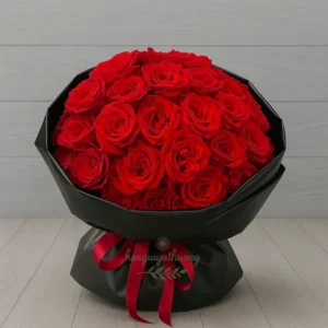 Giỏ hoa hồng đỏ sang trọng, món quà lý tưởng tặng người yêu ngày đặc biệt