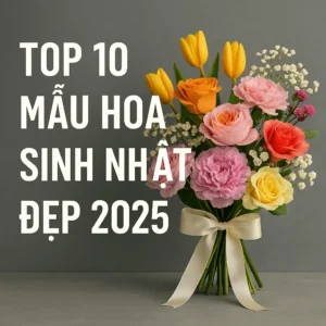Bó hoa sinh nhật đẹp với tulip vàng và hồng pastel – 2025