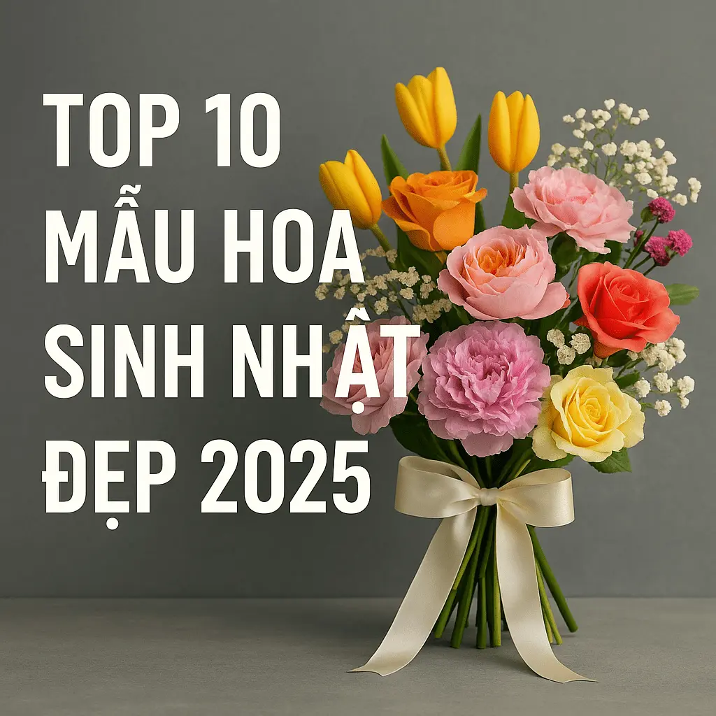 Bó hoa sinh nhật đẹp với tulip vàng và hồng pastel – 2025
