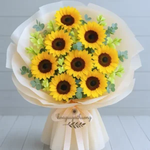 Bó hoa hướng dương tại tiệm hoa gần đây mở cửa 24/7 – Giao nhanh, tươi mới