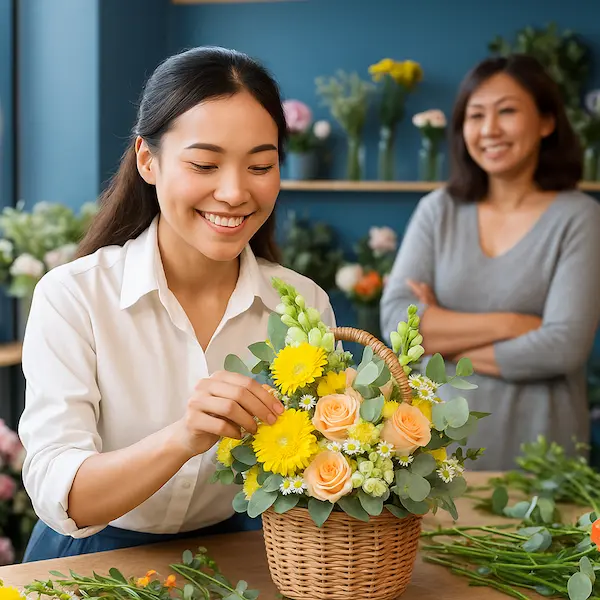 Shop hoa tươi đẹp với nhân viên cắm hoa chuyên nghiệp và không gian hiện đại – Hoa Gửi Yêu Thương